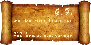 Gerstenmeier Fruzsina névjegykártya